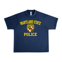 Navy maryland state police Urban Heavy Tee - linhVisuals
