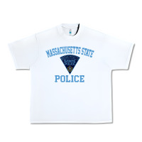 White massachusetts state police Urban Heavy Tee - linhVisuals