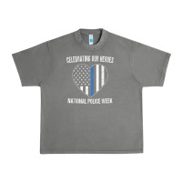 Tornado national police week shirt vintage blue line american flag Urban Heavy Tee - linhVisuals