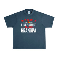 Midnight Navy mens father's day my favorite firefighter calls me grandpa premium Urban Heavy Tee - linhVisuals
