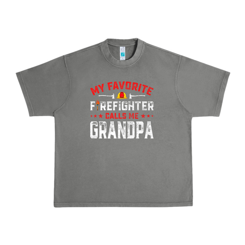 Mens Father's Day My Favorite Firefighter Calls Me Grandpa Premium Urban Heavy Tee by linhVisuals | Teevron