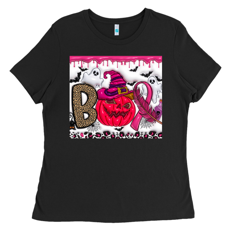 Boo October Ladies Tee by CowhideDigitalArt | Teevron