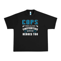 Black cops because firefighters need heroes too premium Urban Heavy Tee - linhVisuals