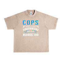 French Oak cops because firefighters need heroes too premium Urban Heavy Tee - linhVisuals