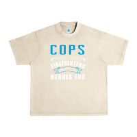 Sandshell cops because firefighters need heroes too premium Urban Heavy Tee - linhVisuals