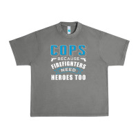 Tornado cops because firefighters need heroes too premium Urban Heavy Tee - linhVisuals
