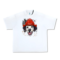 White dalmatian firefighter dalmatian dog lover Urban Heavy Tee - linhVisuals