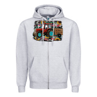Heather Grey western tracktor Zipper Hoodie - RanaPortraitStore