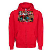 Red western tracktor Zipper Hoodie - RanaPortraitStore