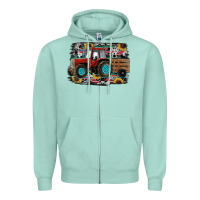 Seafoam western tracktor Zipper Hoodie - RanaPortraitStore
