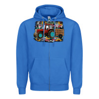 True Royal western tracktor Zipper Hoodie - RanaPortraitStore