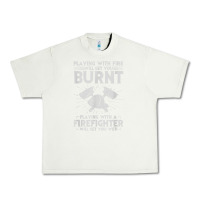 Pistachio playing with fire will get you burnt fireman firefighter fun Urban Heavy Tee - linhVisuals