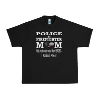Black police & firefighter mom, i raised mine fireman mothers day Urban Heavy Tee - linhVisuals