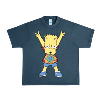 Midnight Navy groovy bart Urban Heavy Tee - linhVisuals