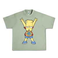 Oil Green groovy bart Urban Heavy Tee - linhVisuals