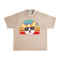 French Oak cool corgi vintage 80s dog lover Urban Heavy Tee - linhVisuals