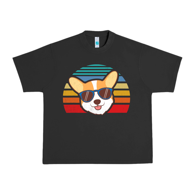 Cool Corgi Vintage 80s Dog Lover Urban Heavy Tee by linhVisuals | Teevron