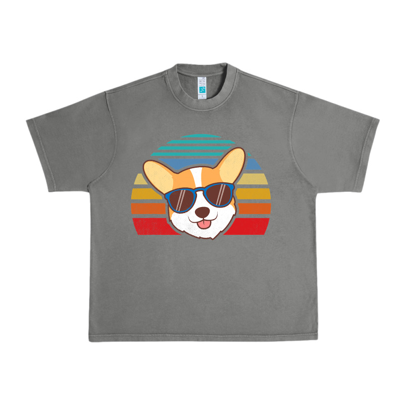 Cool Corgi Vintage 80s Dog Lover Urban Heavy Tee by linhVisuals | Teevron