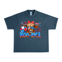 Midnight Navy moo rica Urban Heavy Tee - CowhideDigitalArt