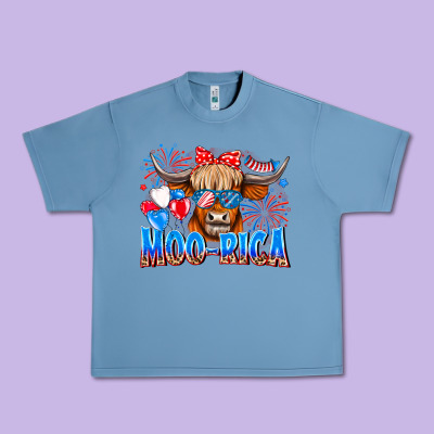 Moo Rica Urban Heavy Tee Designed By Cowhidedigitalart