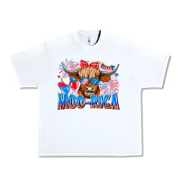 White moo rica Urban Heavy Tee - CowhideDigitalArt