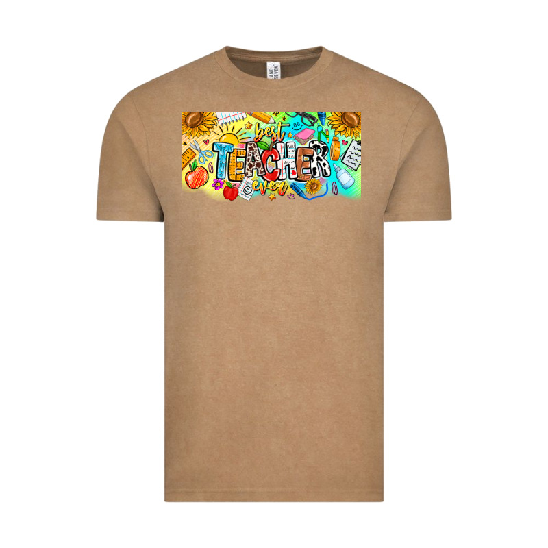 Best Teacher Ever Vintage Tee by CowhideDigitalArt | Teevron