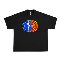 Black emt firefighter ems fire first responder premium Urban Heavy Tee - linhVisuals