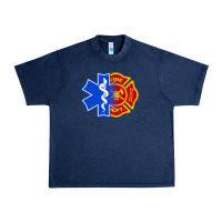 Navy emt firefighter ems fire first responder premium Urban Heavy Tee - linhVisuals