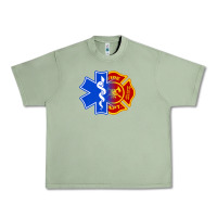 Oil Green emt firefighter ems fire first responder premium Urban Heavy Tee - linhVisuals