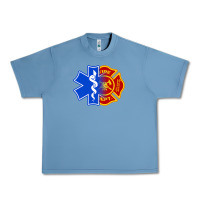 Pebble Blue emt firefighter ems fire first responder premium Urban Heavy Tee - linhVisuals