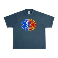 Midnight Navy emt firefighter ems fire first responder premium Urban Heavy Tee - linhVisuals
