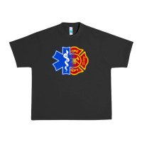 Pigment Black emt firefighter ems fire first responder premium Urban Heavy Tee - linhVisuals
