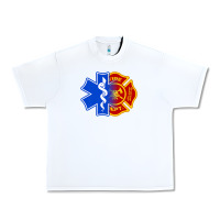 White emt firefighter ems fire first responder premium Urban Heavy Tee - linhVisuals