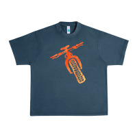 Midnight Navy fat bike mountain biking Urban Heavy Tee - linhVisuals