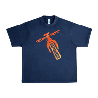 Navy fat bike mountain biking Urban Heavy Tee - linhVisuals