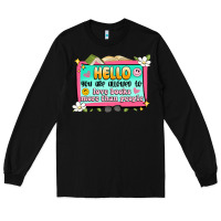 Black hello you are allowed to love books more than peop Long Sleeve Tee - Artiststas