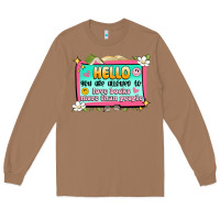 Toasted Coconut hello you are allowed to love books more than peop Long Sleeve Tee - Artiststas