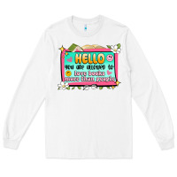 White hello you are allowed to love books more than peop Long Sleeve Tee - Artiststas
