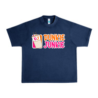 Navy donut coffee lover dunkie junkie Urban Heavy Tee - linhVisuals