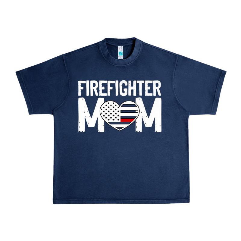 Female Firefighter Mom Thin Red Line Flag Firefighting Premium Urban Heavy Tee by linhVisuals | Teevron
