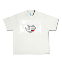 Pistachio female firefighter mom thin red line flag firefighting premium Urban Heavy Tee - linhVisuals