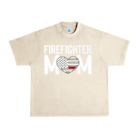 Sandshell female firefighter mom thin red line flag firefighting premium Urban Heavy Tee - linhVisuals