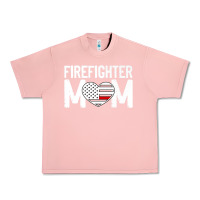 Salmon female firefighter mom thin red line flag firefighting premium Urban Heavy Tee - linhVisuals