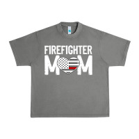 Tornado female firefighter mom thin red line flag firefighting premium Urban Heavy Tee - linhVisuals