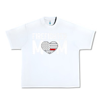 White female firefighter mom thin red line flag firefighting premium Urban Heavy Tee - linhVisuals