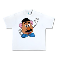 White mr potato Urban Heavy Tee - linhVisuals