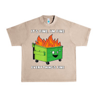 French Oak dumpster fire its fine im fine Urban Heavy Tee - linhVisuals
