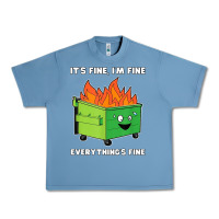 Pebble Blue dumpster fire its fine im fine Urban Heavy Tee - linhVisuals