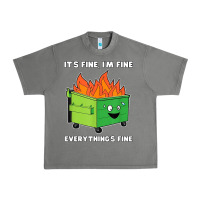 Tornado dumpster fire its fine im fine Urban Heavy Tee - linhVisuals
