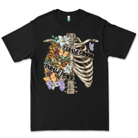 Black inhale peace exhale chaos chest Premium Tee - FaDigitalArtStudio